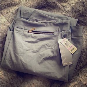 Slim leg dress pants